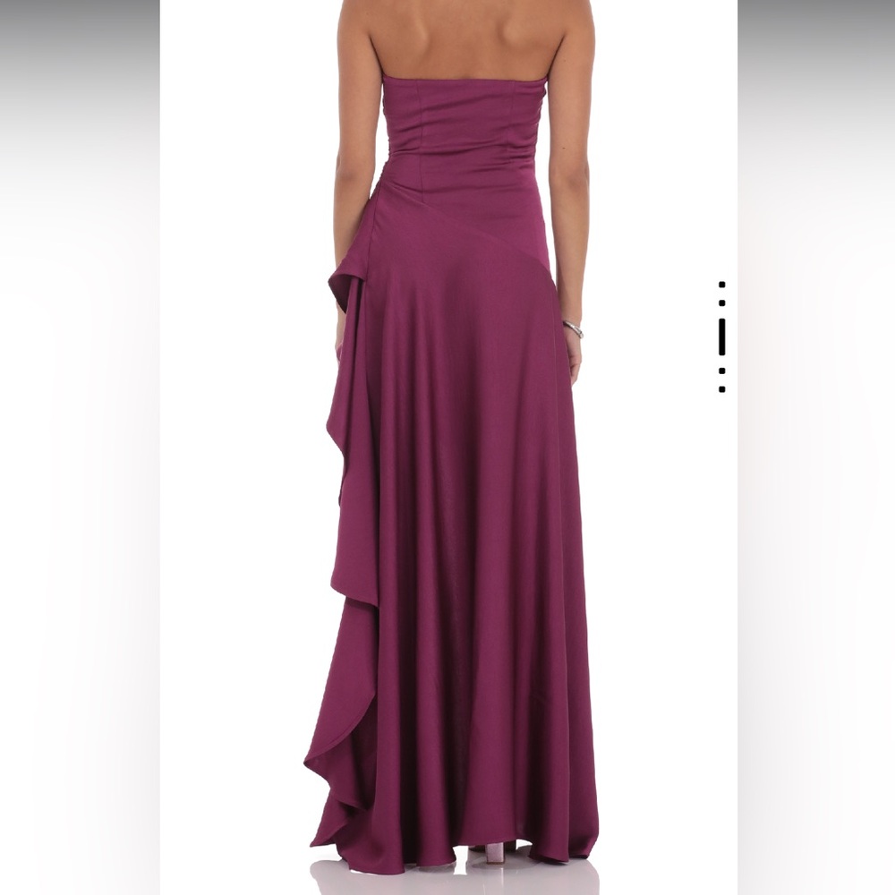 Lucy in the Sky satin high low maxi dress - Picture 2 of 7